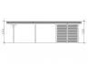 CARPORT AVEC REMISE 3.54 X 8.46 M TOIT ALU