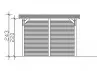 CARPORT AVEC REMISE 3.54 X 8.46 M TOIT ALU