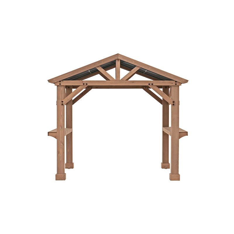 ABRI BARBECUE EN BOIS POUR JARDIN AVEC COMPTOIRS