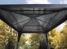TONNELLE ALUMINIUM, TOITURE RIGIDE 4 PANS 11m2