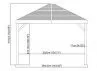TONNELLE ALUMINIUM, TOITURE RIGIDE 4 PANS 11m2