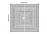 TONNELLE ALUMINIUM, TOITURE RIGIDE 4 PANS 11m2
