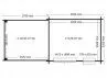 Abri jardin bois 2 pans avec auvent 23m2