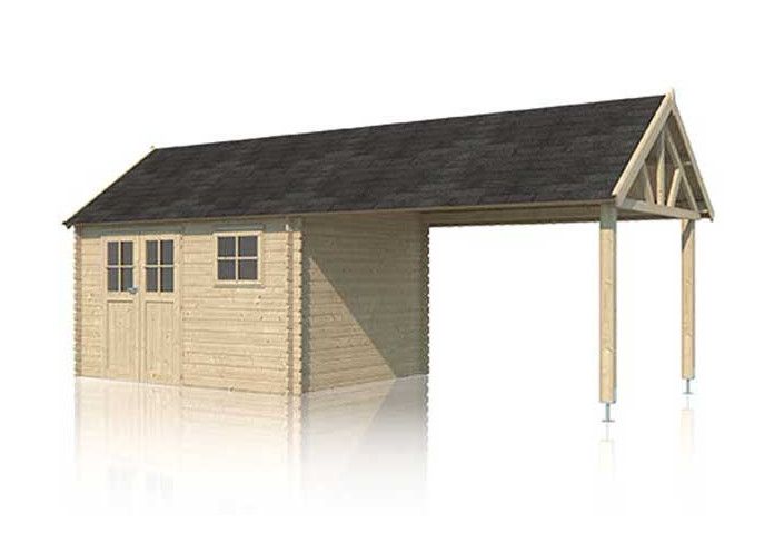 Chalet avec auvent 22m2