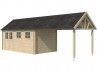 Abri jardin bois avec auvent 22m2