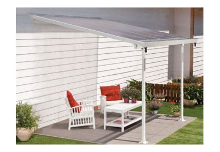 toit terrasse aluminium blanc