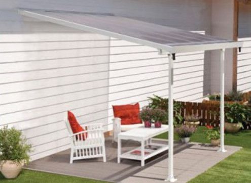 toit terrasse aluminium blanc