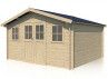 Chalet bois toit acier - 14m2