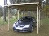 CARPORT BOIS TRAITE ET TOIT EN FIBRE DE VERRE 3x5 M