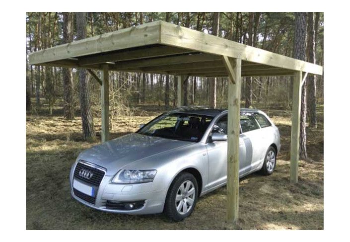 CARPORT BOIS TRAITE 3x5 M