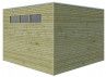 Abri jardin panneaux bois traité, toit plat, couverture EPDM - 9m2
