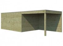 Abri combiné bois traité 20 m2