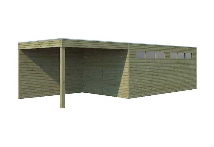 Garage bois traité 22m2