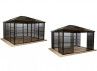 Pavillon alu panneaux moustiquaires 15 m2