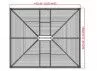 Pavillon alu panneaux maillés 13 m2