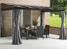 Pergola adossée aluminium avec rideaux 9 m2