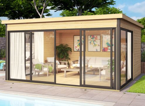 ABRI DE JARDIN BOIS TRAITE AVEC GRAND ESPACE DE STOCKAGE - 17.6M2