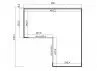 Abri bois baies vitrées alu 17m2