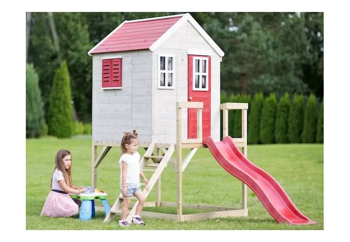 Maisonnette enfant avec toboggan