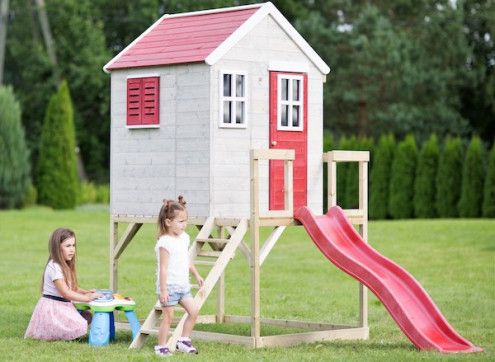 Maisonnette enfant avec toboggan