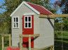 Cabane enfant avec toboggan et balançoire