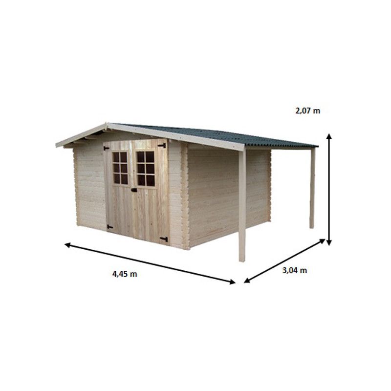 Abri moto largeur 3,75m et +