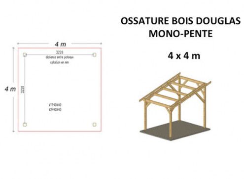 OSSATURE DOUGLAS MONOPENTE