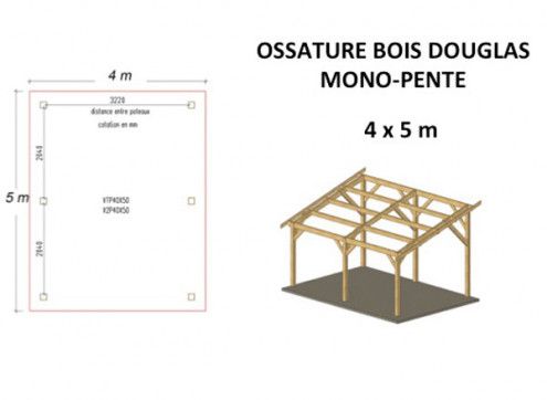 OSSATURE DOUGLAS MONOPENTE