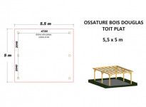OSSATURE DOUGLAS TOIT PLAT 24m2