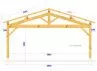 CHARPENTE BOIS TENON/MORTAISE 2 PANS - 22M2