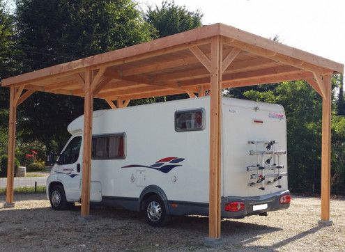 Abri camping car monopente - vente en ligne d'abris en bois en kit