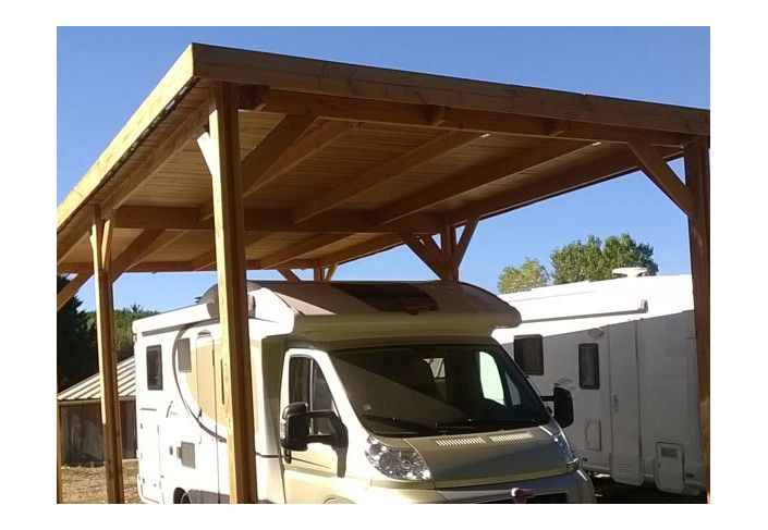 OSSATURE CAMPING-CAR TOIT PLAT 42m2 - 8 POTEAUX