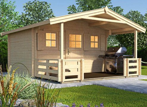 Abri de jardin en bois haute qualité avec plancher 4.75 m2