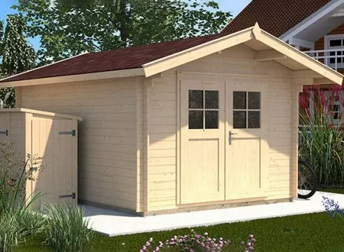ABRI BOIS 28 MM AVEC PLANCHER