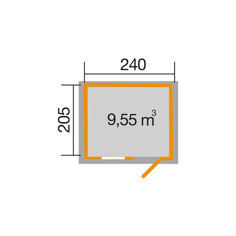 Abri de jardin en bois haute qualité avec plancher 4.75 m2