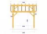 CHARPENTE BOIS TENON/MORTAISE MONOPENTE - 11M2