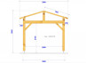 CHARPENTE BOIS TENON/MORTAISE DOUBLE PENTE - 12M2