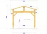 CHARPENTE BOIS TENON/MORTAISE DOUBLE PENTE - 12M2