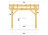 CHARPENTE BOIS TENON/MORTAISE DOUBLE PENTE - 12M2