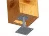 Platine d'ancrage au sol ajustable pour charpente bois