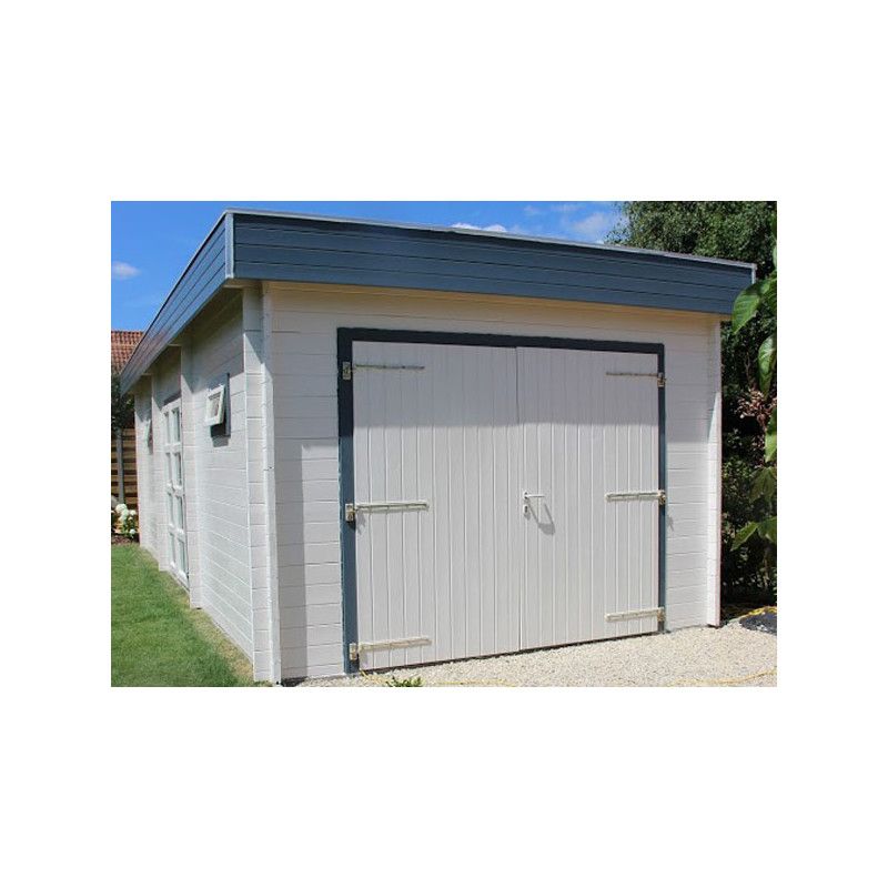 Garage Bois toit plat couverture EPDM - 27m2