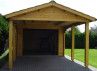 Garage bois grande hauteur avec auvent -32.50m2