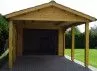 Garage bois grande hauteur avec auvent -32.50m2