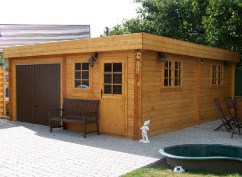 Garage toit plat porte basculante - 36M2