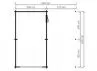 Garage bois porte double battant avec auvent - 39m2