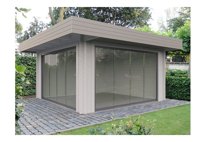 Bureau de jardin toit plat 22m2