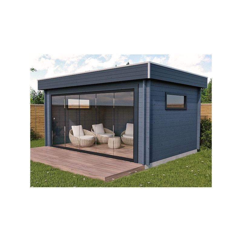 Kiosque de jardin alu GRACE 4m x 3m Gris anthracite