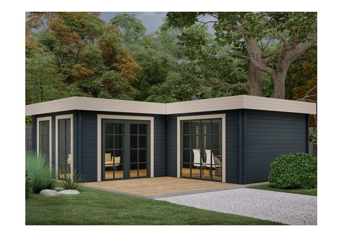 Chalet design en "L" style industriel - 37 m2