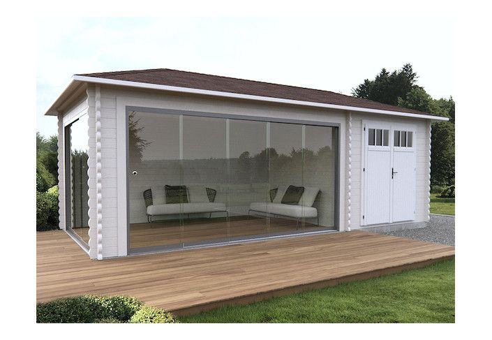 Bureau de jardin 21m2 toit pyramidal