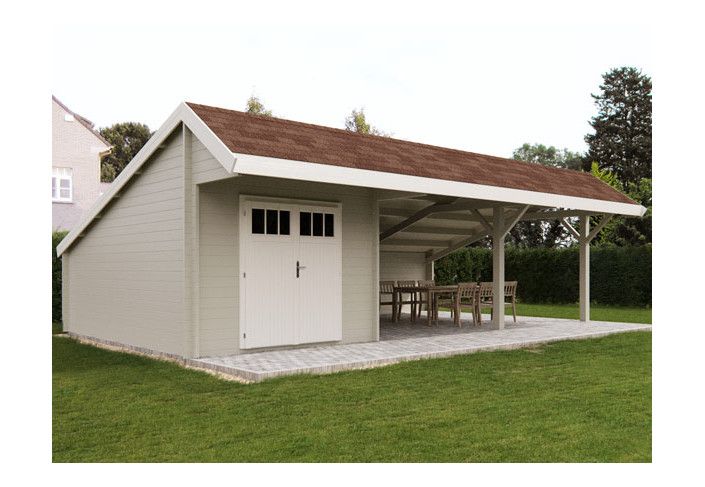 Chalet grange bois 45 mm - 49 m2